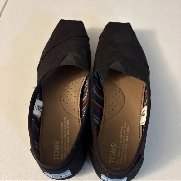 TOMS Shoes Women's Alpargata Classic Comfort Slip-On Canvas Flats Black Fabric 9 - Picture 6 of 14